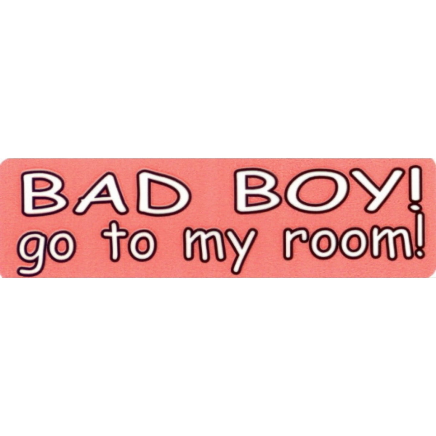 Bad boy go to my room vinyl motorcycle helmet stickers - funny biker decal